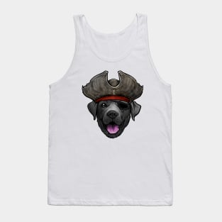 Black Labrador Retriever Pirate Tank Top